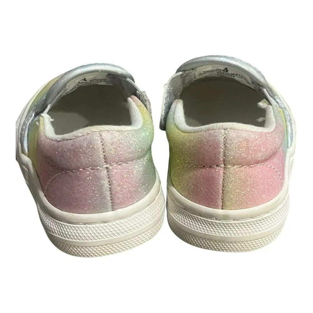 Children place Glitter Rainbow Ombre Slip On Sneakers Baby Girl